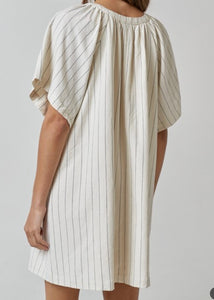 Striped Linen Blend Dress