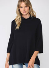 Load image into Gallery viewer, Black Mock Neck Bell Sleeve Sweater
