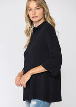 Load image into Gallery viewer, Black Mock Neck Bell Sleeve Sweater
