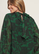 Load image into Gallery viewer, Green Printed Back Tie Top
