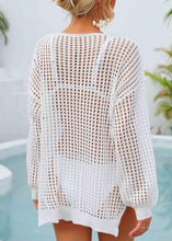 Load image into Gallery viewer, Crochet Sequin Star Split Coverup
