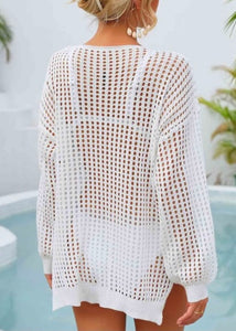 Crochet Sequin Star Split Coverup
