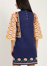 Load image into Gallery viewer, Printed Jacquard Knit High Neck Sweater Dress

