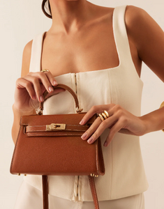 Tan Hariette Handle Bag